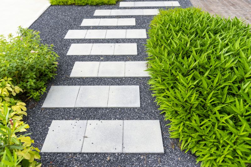 Concrete paver pathway